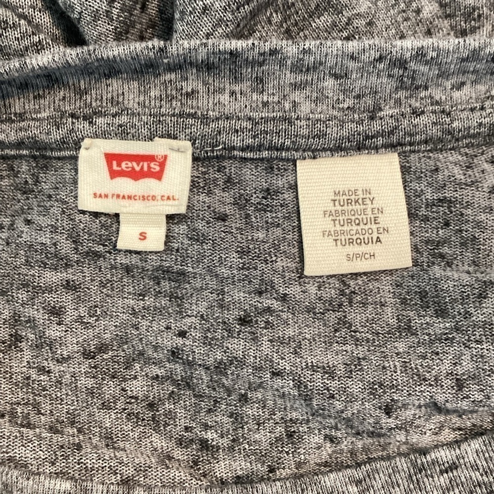 Levis Ruffle Sweater Size S Gray - Picture 6 of 6